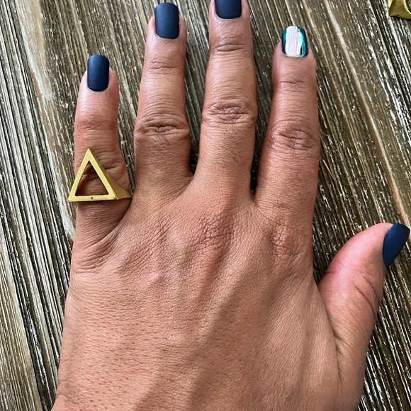 Gorgeous Brass Pyramid Ring - Picture 6 of 7